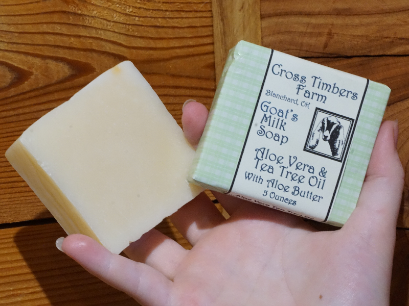 Aloe Vera Tea Tree Oil Goats Milk Soap 4oz Cross Timbers Farm Soaps