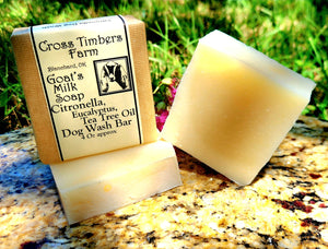 Pet Shampoo Dog Wash Bar with Citronella, Eucalyptus, Tea Tree Oil and Goats Milk 4oz