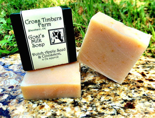 Dutch Apple Seed and Cinnamon Goats Milk Soap 4oz