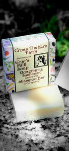 Rosemary, Sunflower and Castor Oil Goats Milk Shampoo Bar 4oz
