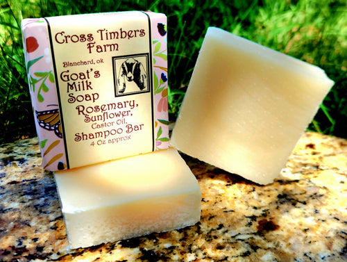 Rosemary, Sunflower and Castor Oil Goats Milk Shampoo Bar 4oz