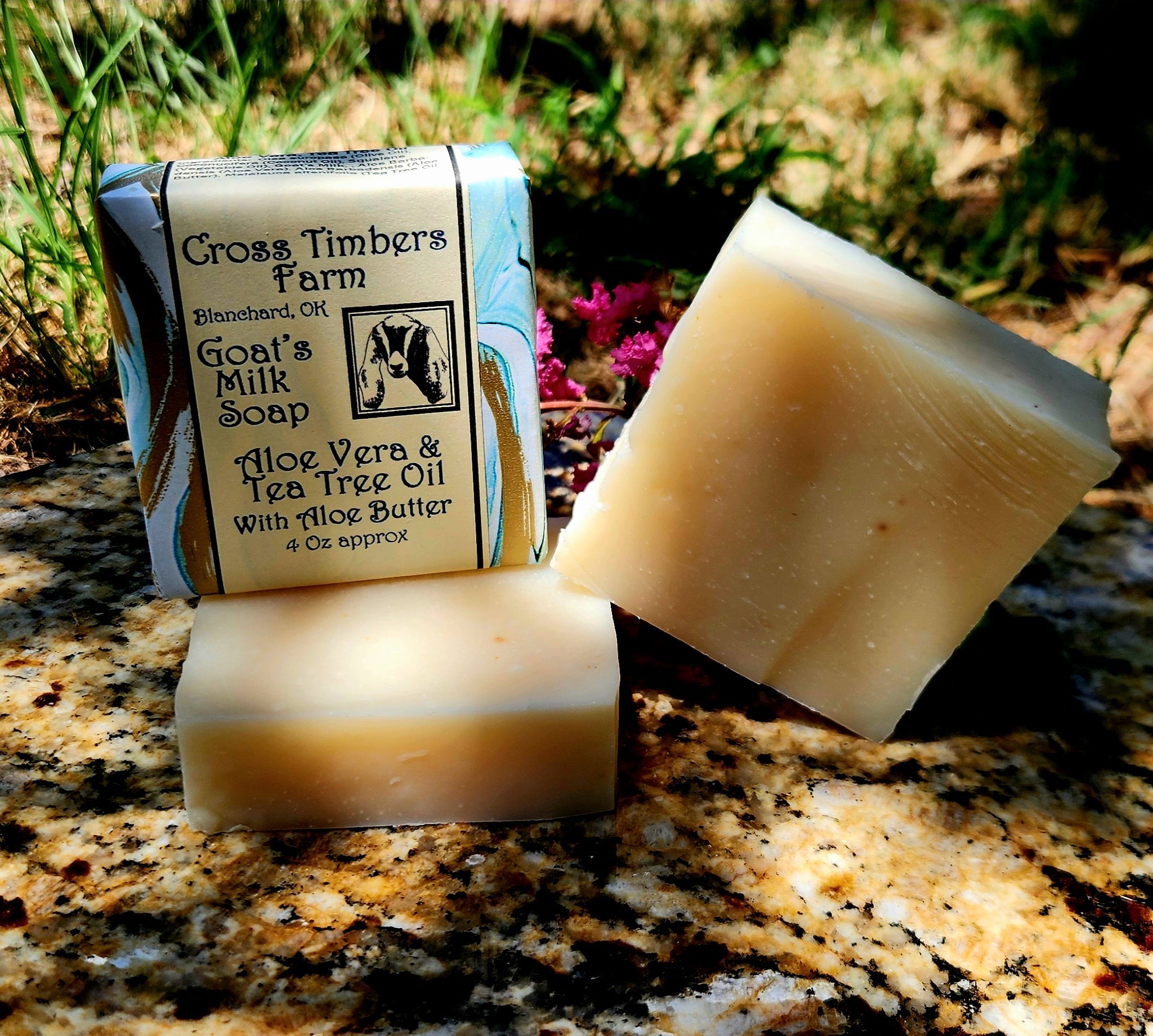milk for aloe vera plant Aloe Vera Tea Tree Oil Goats Milk Soap 4oz – Cross Timbers Farm Soaps and Lotions