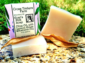 Olive Oil with Lemon Grass Essential Oil and Australian Clay Goats Milk Soap 4oz