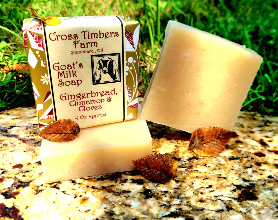 Gingerbread, Cinnamon and Cloves Goats Milk Soap 4oz