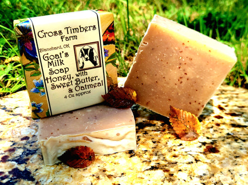 Honey, Butter and Oatmeal Goats Milk Soap 4oz