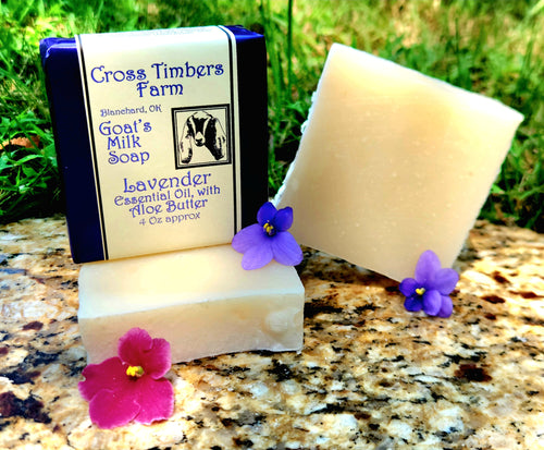 Lavender Essential Oil and Aloe Butter Goat Milk Soap 4oz