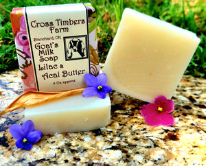 Lilac and Acai Butter Goats Milk Soap 4oz