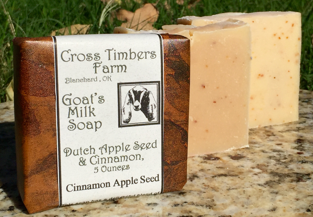 Dutch Apple Seed and Cinnamon Goats Milk Soap 4oz