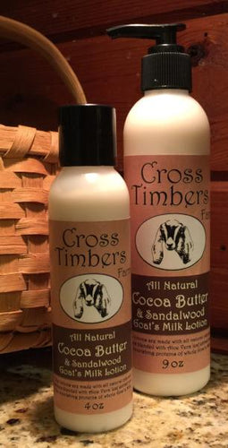 Cocoa Butter and Sandalwood Goats Milk Lotion 4oz